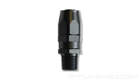 Picture of 6AN to 1/8" NPT Male Straight Hose End Fitting, Aluminum - Black