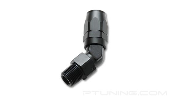 Picture of 6AN to 1/4" NPT Male 45 Degree Hose End Fitting, Aluminum - Black