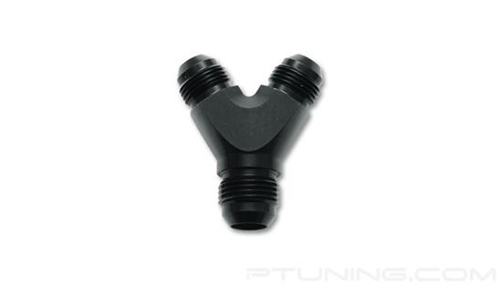 Picture of 10AN Male to 8AN Male x 8AN Male Y-Adapter Fitting, Aluminum - Black