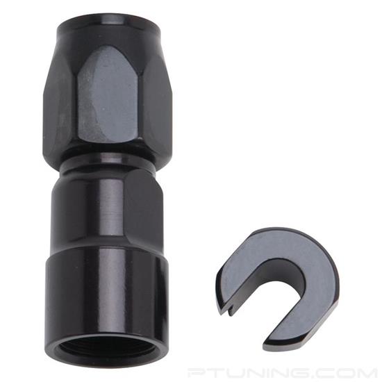 Picture of 5/16" SAE Quick-Disconnect Female to 6AN Straight Hose End - Black