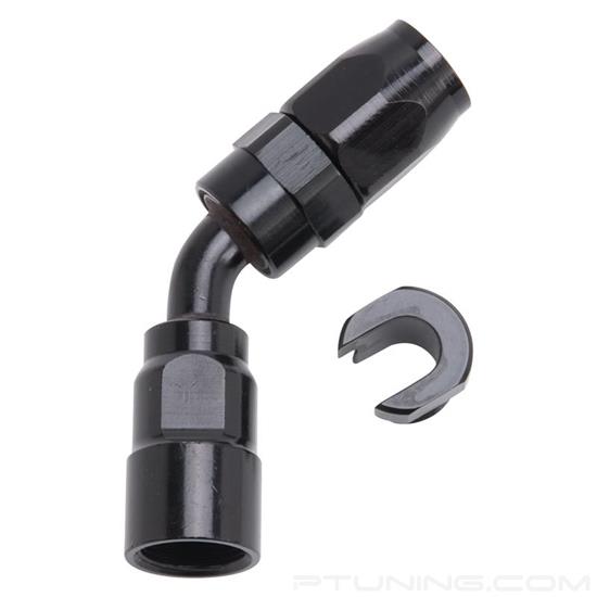 Picture of 5/16" SAE Quick-Disconnect Female to 6AN 45 Degree Hose End - Black