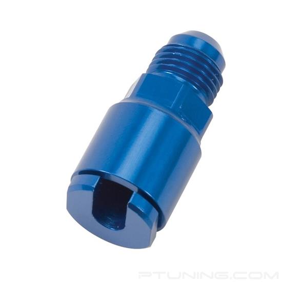 Picture of 6AN Male to 1/4" SAE Quick-Disconnect Female EFI Adapter Fitting - Blue