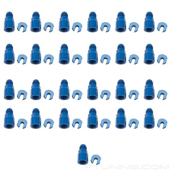 Picture of 6AN Male to 3/8" SAE Quick-Disconnect Female EFI Adapter Fitting - Blue (Pack of 25)