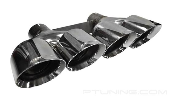 Picture of Pro-Series Stainless Steel Round Angle Cut Dual Clamp-On Polished Exhaust Tip