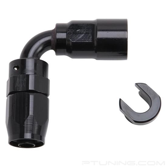 Picture of 3/8" SAE Quick-Disconnect Female to 6AN 90 Degree Hose End - Black