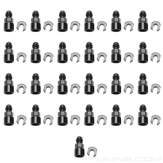 Picture of 6AN Male to 3/8" SAE Quick-Disconnect Female EFI Adapter Fitting - Black (Pack of 25)