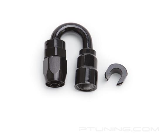 Picture of 3/8" SAE Quick-Disconnect Female to 6AN 180 Degree Hose End - Black