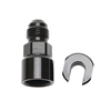Picture of 6AN Male to 5/16" SAE Quick-Disconnect Female EFI Adapter Fitting - Black