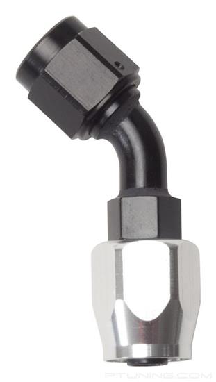Picture of Full Flow 16AN 45 Degree Hose End - Black/Silver