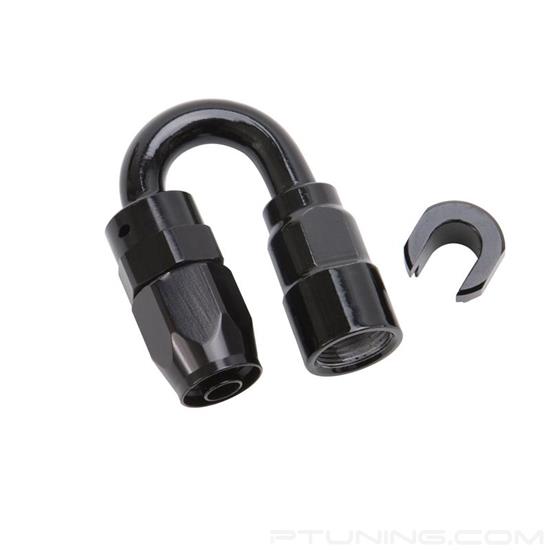 Picture of 5/16" SAE Quick-Disconnect Female to 6AN 180 Degree Hose End - Black