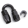 Picture of 5/16" SAE Quick-Disconnect Female to 6AN 180 Degree Hose End - Black