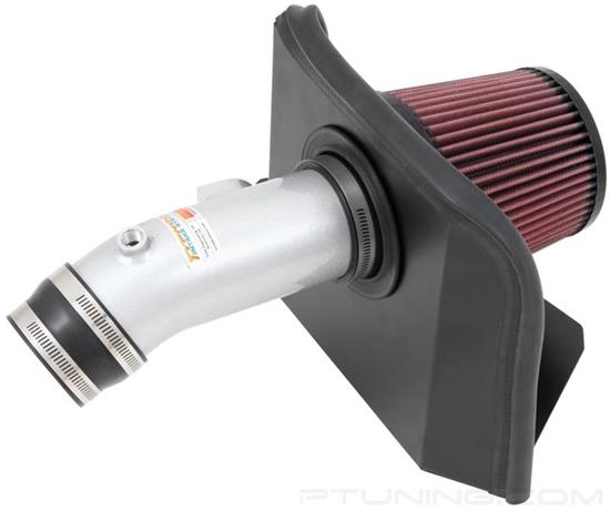 Picture of Typhoon Aluminum Silver Cold Air Intake System with Red Filter