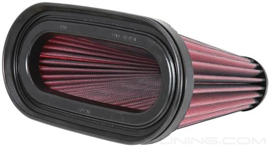 Picture of E Series Unique Red Air Filter (9.625" BOL x 5" BOW x 6.75" TOL x 2.438" TOW x 8.438" H)