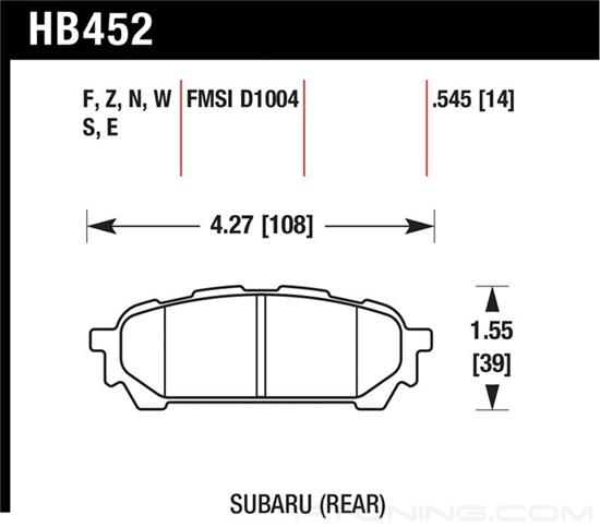 Picture of High Performance Street 5.0 Rear Brake Pads