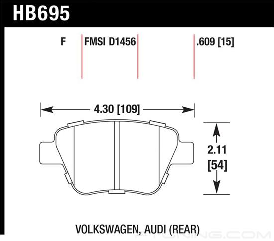 Picture of High Performance Street 5.0 Rear Brake Pads