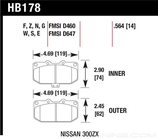 Picture of High Performance Street 5.0 Front Brake Pads