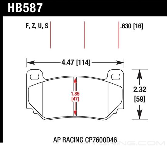 Picture of High Performance Street 5.0 Rear Brake Pads