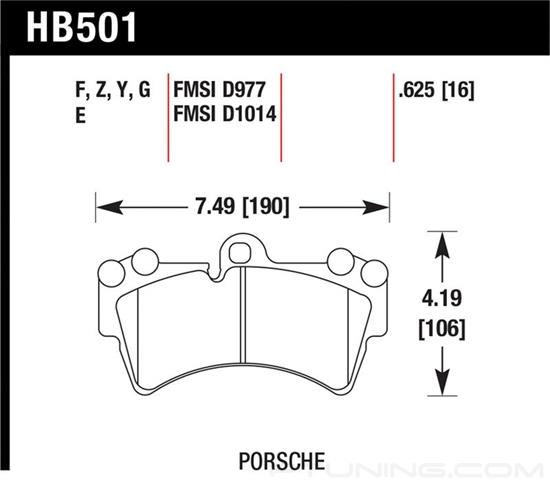Picture of Motorsports Performance HP Plus Compound Front Brake Pads