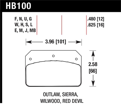 Hawk Performance HB101N.800 HP Plus Brake Pad 