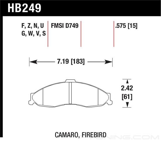 Picture of High Performance Street 5.0 Front Brake Pads