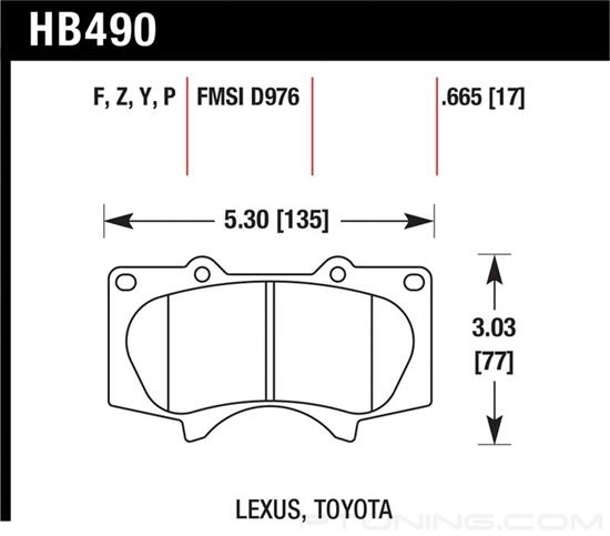 Picture of High Performance Street 5.0 Front Brake Pads