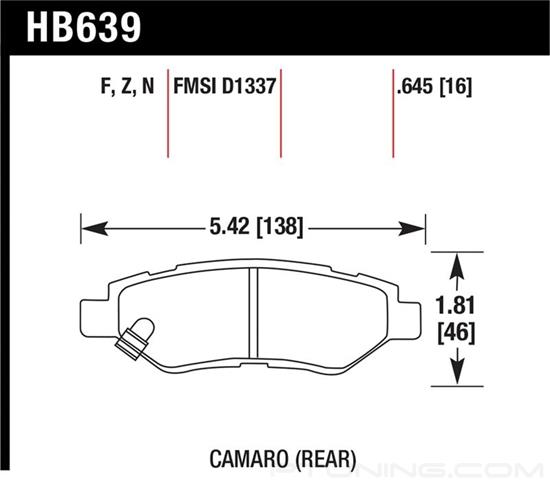 Picture of Motorsports Performance DTC-60 Compound Rear Brake Pads