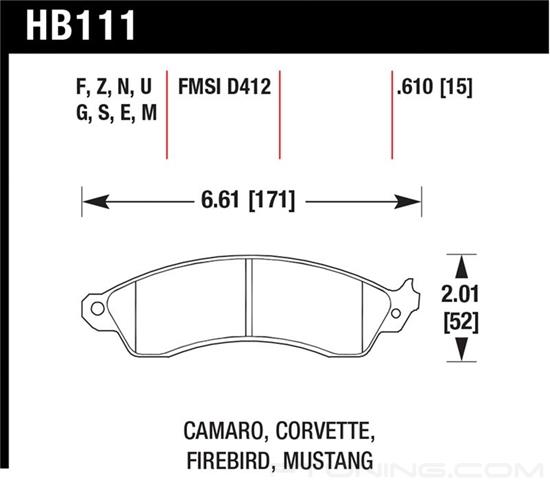 Picture of High Performance Street 5.0 Front Brake Pads