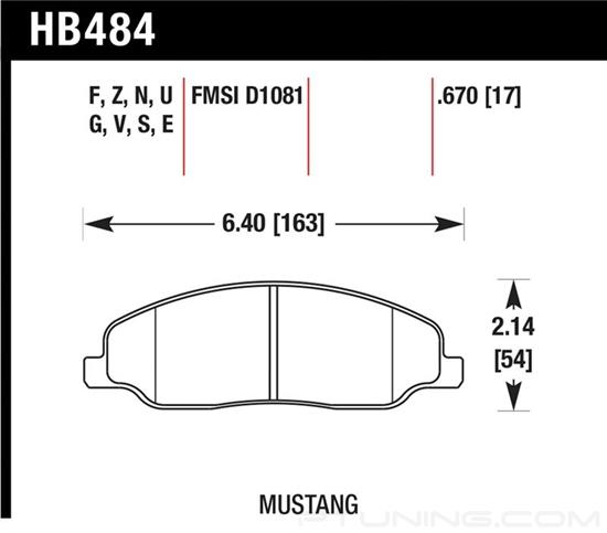 Picture of High Performance Street 5.0 Front Brake Pads