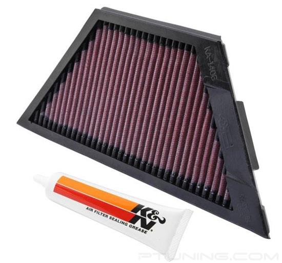Picture of Powersport Unique Red Air Filter (11.25" L x 4.75" W x 0.875" H)