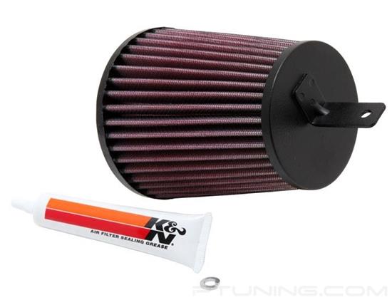 Picture of Powersport Round Tapered Red Air Filter (4.5" B x 3.5" T x 5.375" H)