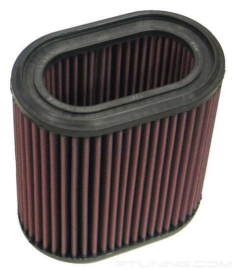 Picture of Powersport Oval Red Air Filter (6.188" BOL x 4" BOW x 6.188" TOL x 4" TOW x 6.813" H)