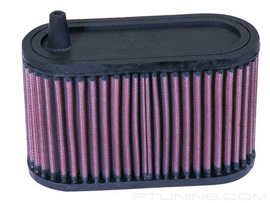 Picture of Powersport Oval Red Air Filter (7.625" BOL x 3.25" BOW x 7.625" TOL x 3.25" TOW x 4.563" H)