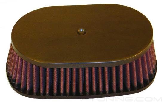 Picture of Powersport Oval Red Air Filter (7.75" BOL x 4.75" BOW x 7.75" TOL x 4.75" TOW x 2.5" H)