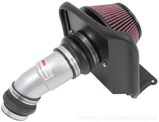 Picture of Typhoon Aluminum Silver Cold Air Intake System with Red Filter