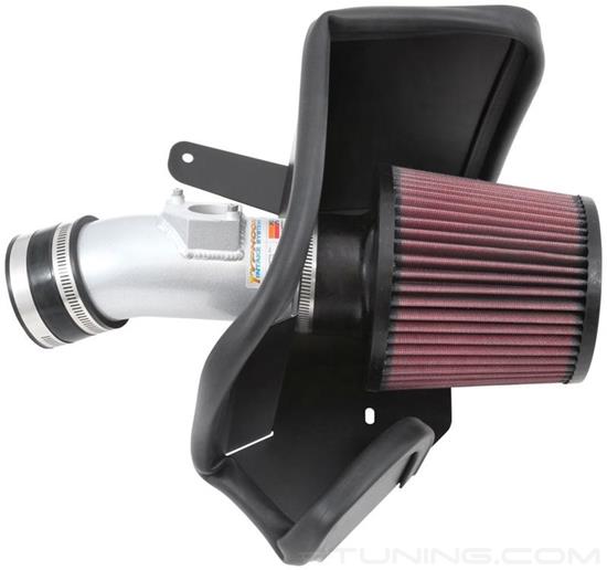 Picture of Typhoon Aluminum Silver Cold Air Intake System with Red Filter