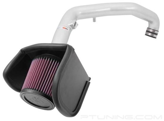 Picture of Typhoon Aluminum Silver Cold Air Intake System with Red Filter