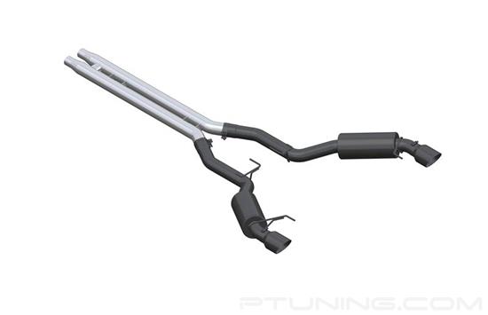 Picture of Black Series Aluminized Steel Race Version Cat-Back Exhaust System with Split Rear Exit