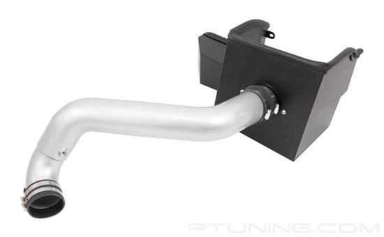 Picture of 77 Series High-Flow Performance Aluminum Textured Silver Cold Air Intake System with Red Filter