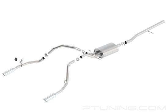 Picture of Touring Stainless Steel Cat-Back Exhaust System with Split Rear Exit