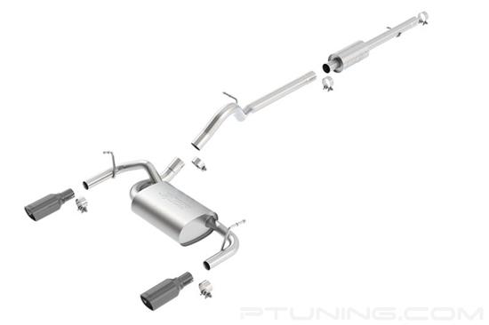 Picture of Touring Stainless Steel Cat-Back Exhaust System with Split Rear Exit