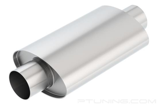 Picture of XR-1 Stainless Steel Oval Multi Core Rotary Engine Exhaust Muffler (3" Center ID, 3" Center OD, 12" Length)