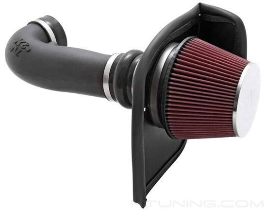 Picture of FIPK Generation II Black Composite Cold Air Intake System with Red Filter and Heat Shield