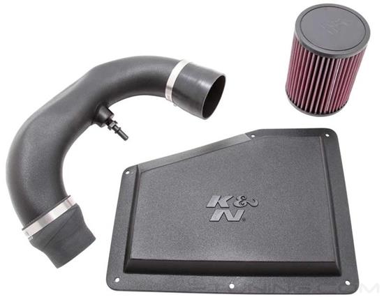 Picture of FIPK Generation II Black Composite Cold Air Intake System with Red Filter