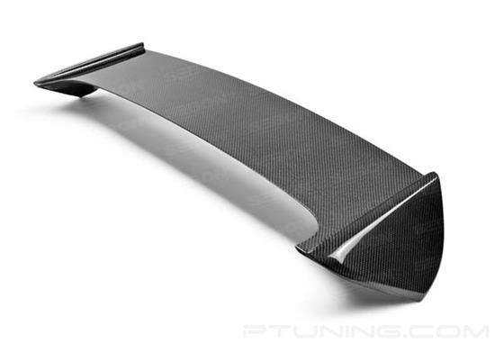 Picture of STI-Style Gloss Carbon Fiber Rear Roof Spoiler with Shaved Emblem