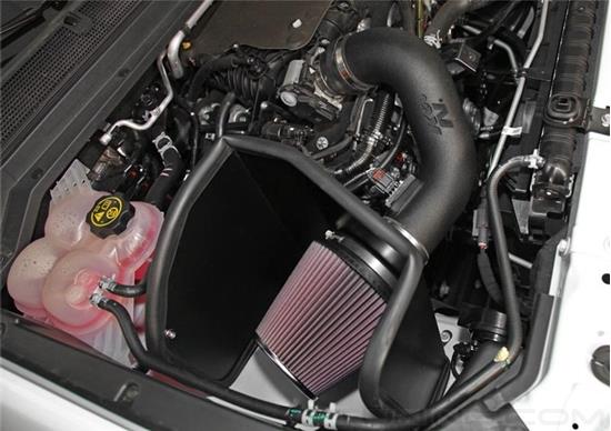 Picture of AirCharger Black Composite Cold Air Intake System with Red Filter