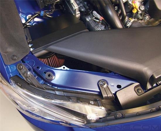 Picture of Typhoon Aluminum Textured Black Cold Air Intake System with Red Filter