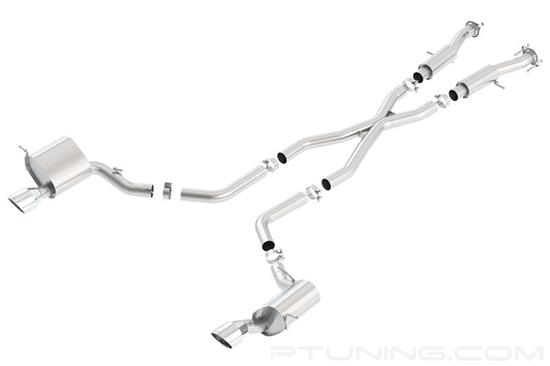 Picture of ATAK Stainless Steel Cat-Back Exhaust System with Split Rear Exit