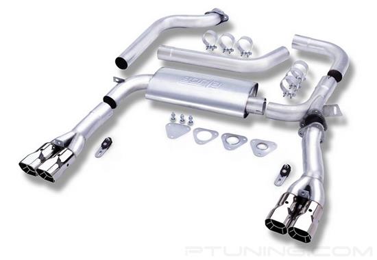Picture of 3" Adj Stainless Steel Cat-Back Exhaust System with Quad Rear Exit