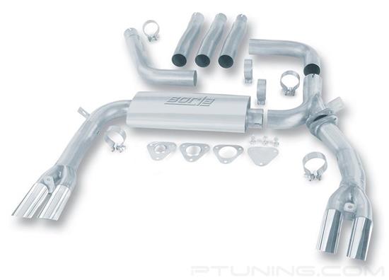Picture of 3" Adj Stainless Steel Cat-Back Exhaust System with Quad Rear Exit