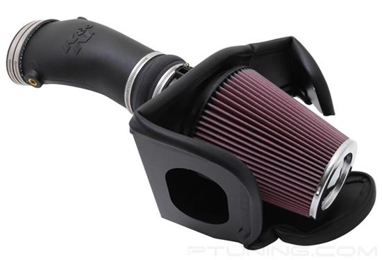 Picture of FIPK Generation II Black Composite Cold Air Intake System with Red Filter and Heat Shield